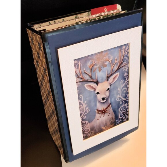 Hand Made Winter Themed Junk Journal *Includes 10 pc NEW JEWELRY* Women Girls - Picture 2 of 16